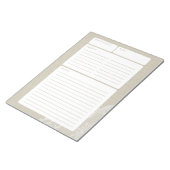 Recipe Page Light Burlap en Lace Notitieblok (Schuin)