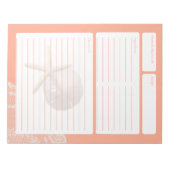 Recipe Page Sand Dollar en Lace Notitieblok (Voorkant)