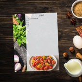 Recipe photo cookbook page insert