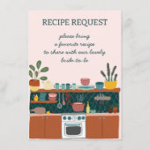RECIPE REQUEST Bridal Shower Cute Recipe Request Informatiekaartje (Voorkant)