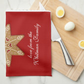 Recipe voor prettige kerstdagen theedoek (Quarter Fold)