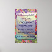 Recipe voor vriendschap canvas afdruk (Voorkant)
