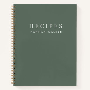 Recipes Minimalistisch milieuvriendelijk bosgebi Notitieboek