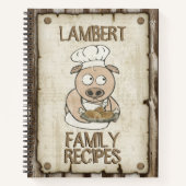 Recipes van de Chef Family Pig Notitieboek (Voorkant)