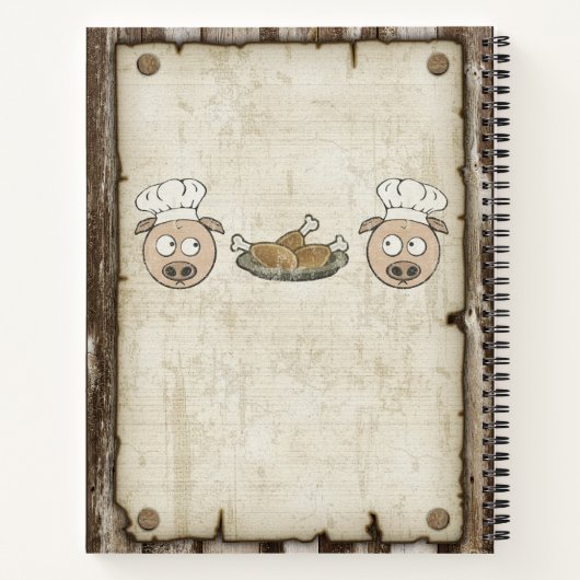 Recipes van de Chef Family Pig Notitieboek (Achterkant)