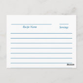 Recipiekaarten Briefkaart (Achterkant)