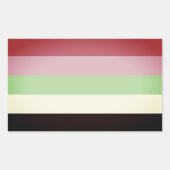 Recipromantische Pride Rechthoekige Sticker (Voorkant)