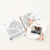 Recipt familiefoto pampas gras roze floral notitieboek (Binnen)
