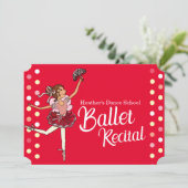 récital de ballet enfants ballerine invitation (Debout devant)