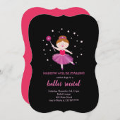 RÉCITAL DE BALLET Invitation Danseuse Ballerine Bl (Devant / Derrière)