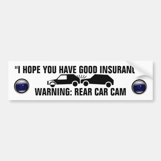 RECKLESS DRIVERS ACHTER CAR-CAM-BUMPERSTICKER BUMPERSTICKER (Voorkant)