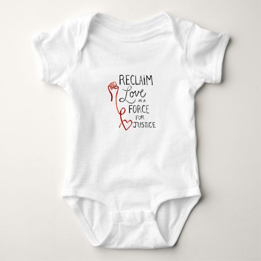 Reclaim Love als kracht voor gerechtigheid lange h T-shirt (Voorkant)