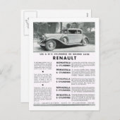 Reclame, Renault Feestdagenkaart (Voorkant / Achterkant)