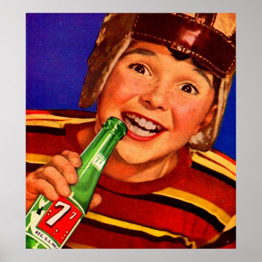 reclame voor ‘77 frisdrank uit de jaren 50 poster (Voorkant)
