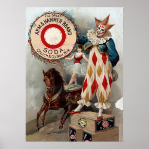 reclame voor arm & hamer soda poster