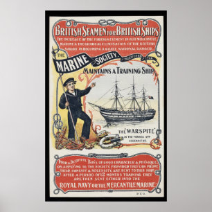 reclame voor Britse zeelieden Poster