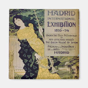Reclame voor de "Madrid International Exhibi Magneet