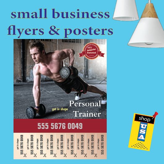 Reclame voor fitness trainer flyer