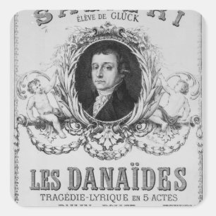 Reclame voor "Les Danaides" Vierkante Sticker