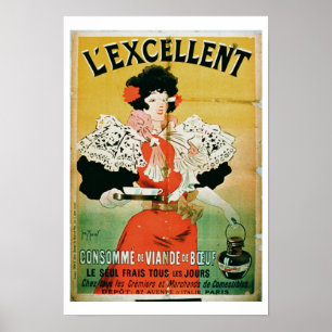 Reclame voor "L'Excellent Beef Consomme" (kol. Poster