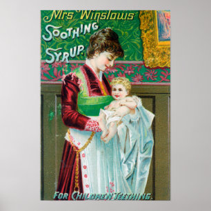 Reclame voor mevrouw Winslows Soothing Syrup Poster