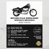 Reclame voor motorwerkplaats, monteur en reparatie flyer (Voorkant)