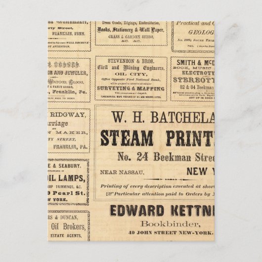 Reclame voor olie briefkaart (Voorkant)