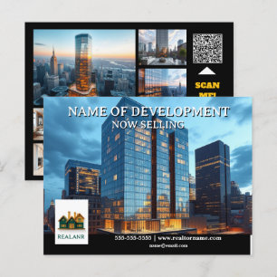 Reclame voor onroerend goed voor onroerend goed in briefkaart