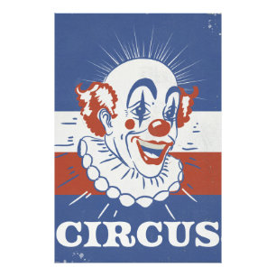 Reclame voor oud circus foto afdruk