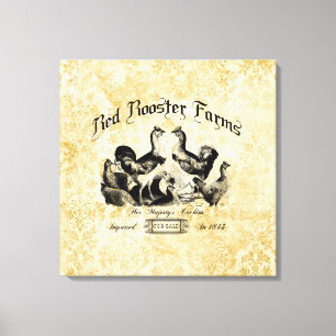Reclame voor oude pluimveehouderij   canvas afdruk