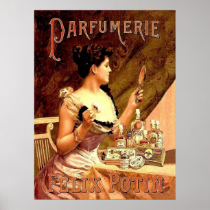 Reclame voor parfumerie uit het verleden poster