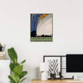  reclame voor reizen per trein en over zee poster (Thuiskantoor)
