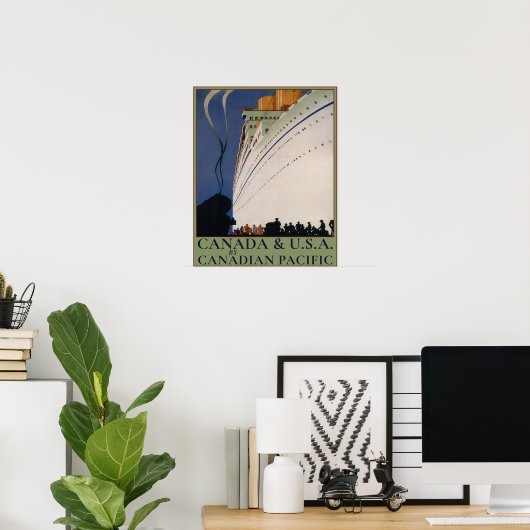  reclame voor reizen per trein en over zee poster (Thuiskantoor)