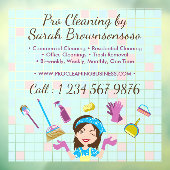 Reclame voor schoonmaakbedrijven raamsticker (Vel 3)