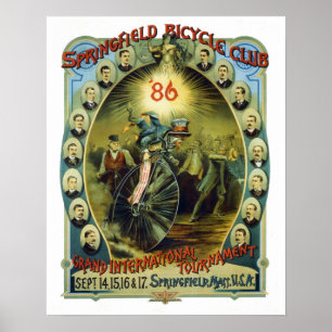  reclame voor Springfield Bicycle Club Poster
