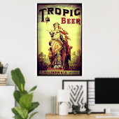  reclame voor Tropische Beer Poster (Thuiskantoor)