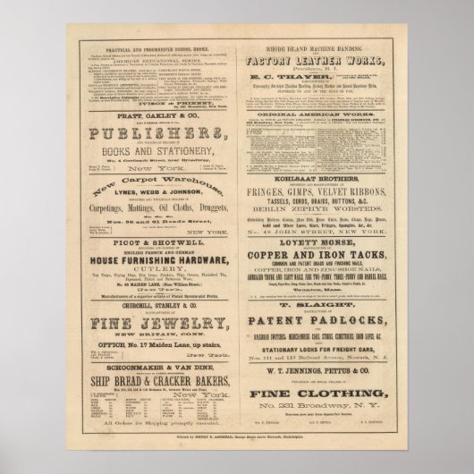 Reclame voor twaalf ondernemingen; poster (Voorkant)