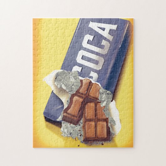 Reclame voor vintage chocoladereep legpuzzel (Verticaal)