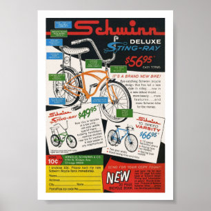 Reclame voor vintage fiets poster