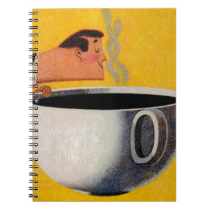 Reclame voor vintage koffie notitieboek