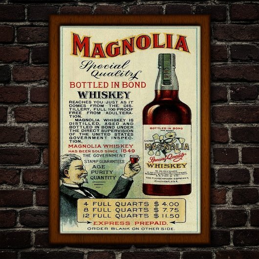 Reclame voor vintage whisky poster