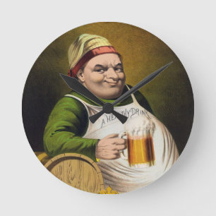 reclameboodschappen voor laserbier ronde klok
