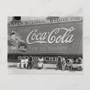 Reclamebord voor frisdrank, 1939 briefkaart