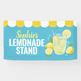 Reclamebord voor limonadestand met naam spandoek