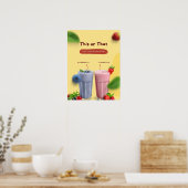 Reclamebord voor melkshake van restaurant poster (Keuken)