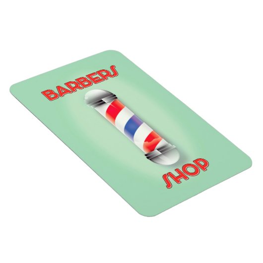 Reclamebord voor vintage herenkapper magneet (Rechterzijde)