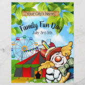 Reclamebrochure over de feestdag voor de familie flyer (Achterkant)