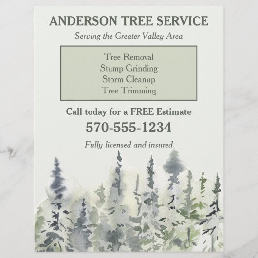 Reclamebrochure van legant Tree Service Arborist Flyer (Voorkant)