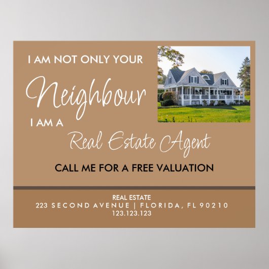 Reclamebrochure voor Estate Marketing Agent Poster (Voorkant)