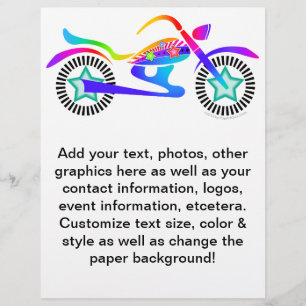 Reclamebrochure voor pop Art MOTORCYCLLE Flyer